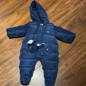 Moncler Navy Blue Baby Snowsuit